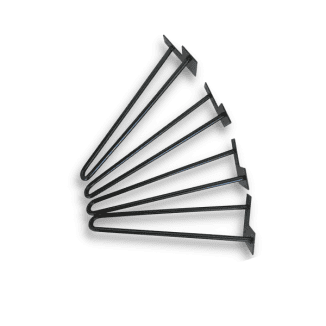 Tischbeine - Hairpin - 41cm - 2 Wurzeln - schwarz - Set mit 3 oder 4 Beinen-schatten