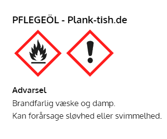 PFLEGEÖL - Plank-tish.de-faremaerkning