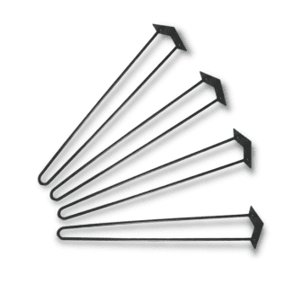Tischbeine - Hairpin -71 cm- 2 Wurzeln - schwarz-schatten