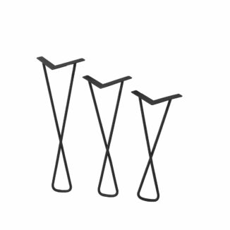 Tischbeine – Hairpin cross – 51 cm – 45 cm – 39 cm – schwarz