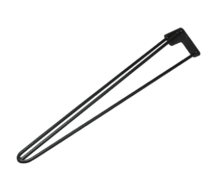 Tischbein Haarnadel Beine 71 cm in schwarz.