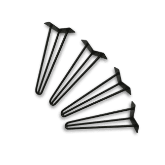Tischbeine - Hairpin - 41cm - 3 Wurzeln - schwarz - Set mit 3 oder 4 Beinen-schatten